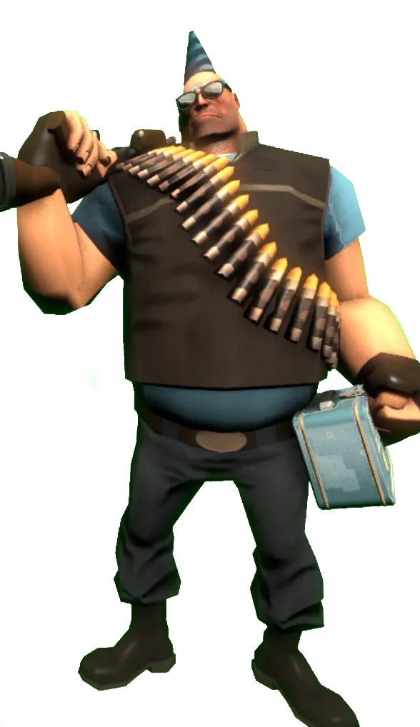 Cool blue heavy from the hit video game team fortress 2